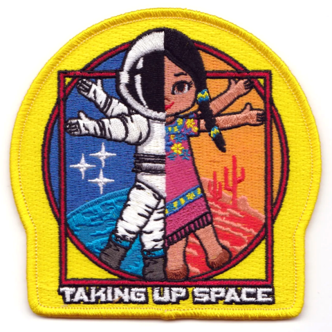 Taking Up Space logo patch